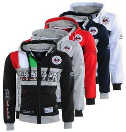 Felpa GEOGRAPHICAL NORWAY Flitaly Uomo Men Full Zip cappucci
