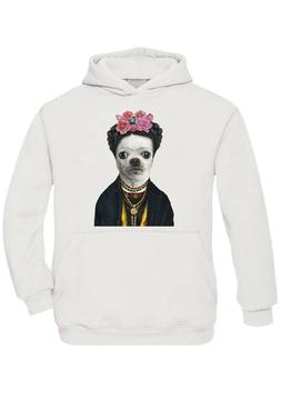 Felpa Frida Kahlo - cane - Chihuahua - divertente - Regali -