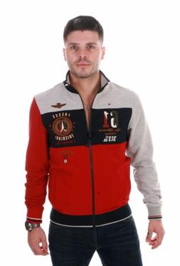 AERONAUTICA MILITARE Felpa Full Zip Uomo FE1576F418 Rosso