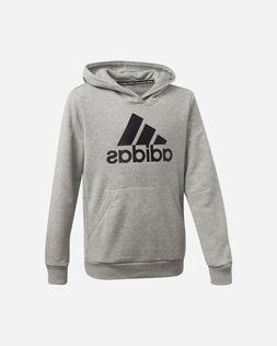 Felpa Garzata Bambino Adidas Must Haves cappuccio FM6465 gri