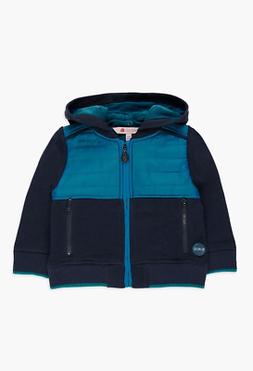 FELPA GIACCA NEONATO BOBOLI CERNIERA COLORE BLU TAGLIE DA 6 