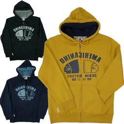 Felpa giacca uomo con tasche cappuccio e cerniera zip cotone