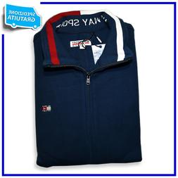 felpa giacca zip uomo taglie forti 3xl