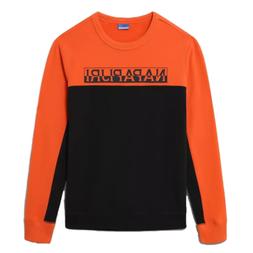Napapijri FELPA GIROCOLLO B-ICE NP0A4ETM0411 Nero/Arancione 