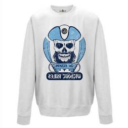 felpa girocollo calcio pirata tifosi manchester ultras