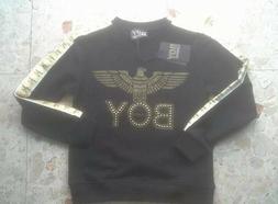 Felpa girocollo con bande laterali gold. Boy London Bambina/