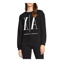 ARMANI EXCHANGE Felpa girocollo donna nera icon 8NYM02YJ68Z-