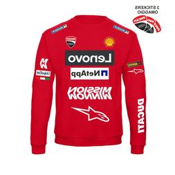 Felpa girocollo Ducati Corse GP moto new Replica con adesivi