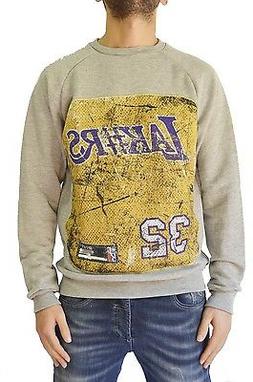 Felpa girocollo grigio chiaro BET PET Magic Johnson 32 L.A. 