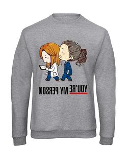FELPA girocollo GRIGIO GREY'S ANATOMY YOU'RE MY PERSON NEW