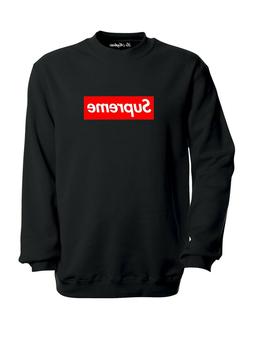 Felpa girocollo maglietta tshirt supreme logo box uomo donna
