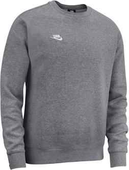 NIKE Felpa Girocollo NSW Club Cotone Garzato Grigio