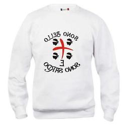 Felpa Girocollo Sono Bello E Sono Sardo Unisex Senza Cappucc
