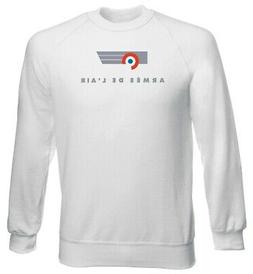 Felpa Girocollo Uomo Bianca TM0369 Armee de L Air Francaise 