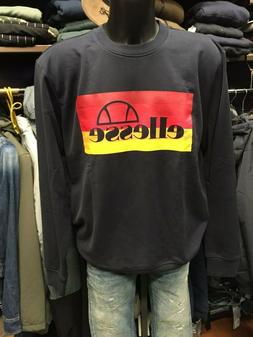 ELLESSE FELPA GIROCOLLO UOMO CREW NECK RAINBOW BLUE RIGHE LO