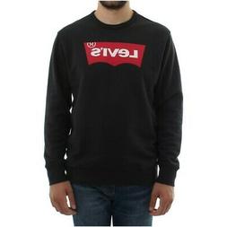 felpa girocollo uomo levis nera invernale maglia basica magl