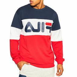Fila Felpa Girocollo Uomo Straight Blocked Crew Blu Codice 6