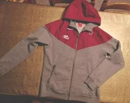 Felpa Nike, grigia e bordeaux, taglia M, buone condizioni