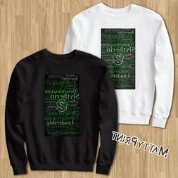 Felpa Harry Potter serpeverde slytherin casate Bianca Nera U
