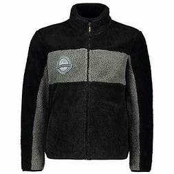 CMP Felpa in Pile con Cerniera Black Gray uomo