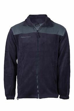 Felpa in pile full zip uomo bicolor azzurra e blu Regular fi