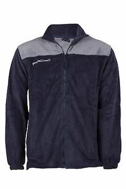 Felpa in pile full zip uomo bicolor azzurra e grigia Regular