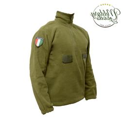 Felpa in Pile Mezza Zip Militare Esercito Italiano Originale