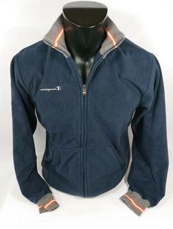 CHAMPION felpa in PILE POLAR  bomber  Tg M blu  VINTAGE