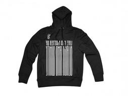 FELPA JUVE NERA BLACK AND WHITE CON CAPPUCCIO TG.S