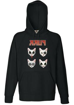 Felpa kiss gatti rock metal divertente nera 10100