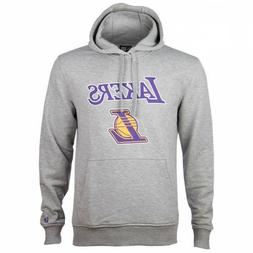 FELPA NEW ERA LAKERS UOMO 11530758 GRIGIA cappuccio BASKET t