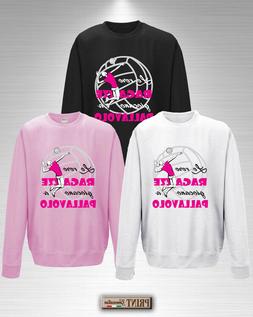 Felpa Le vere ragazze giocano a PALLAVOLO Idea Regalo Ragazz