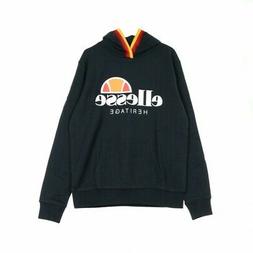 ELLESSE FELPA LEGGERA CAPPUCCIO HOODIE RAINBOW TAPE XL UOMO