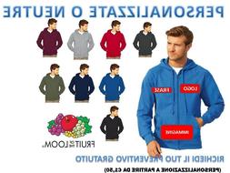 Felpa Leggera In Cotone Uomo Con Cappuccio e Zip Intera Frui