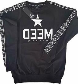 Felpa maglia Donna Milano Girocollo Banda Logo sulle Maniche