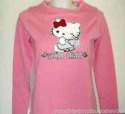 HELLO KITTY FELPA MAGLIA DONNA RAGAZZA FELPATA MANICA LUNGA 