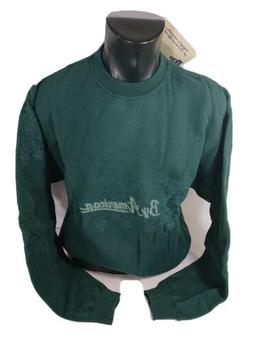 By AMERICAN felpa maglia girocollo Tg  XL verde, vintage,A53
