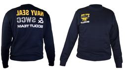 FELPA MAGLIA MILITARE BLU GIROCOLLO NAVY SEALS SCOUT TEAM MA