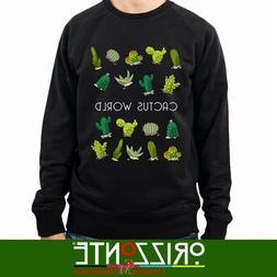 Felpa manica lunga uomo donna cactus world natura personaliz
