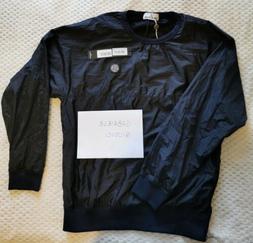STONE ISLAND FELPA METALLIZZATA BLU NAVY TAGLIA S NUOVA 100%