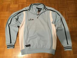 CHAMPION FELPA MEZZA CERNIERA COTONE GARZATO AZZURRO 201179 