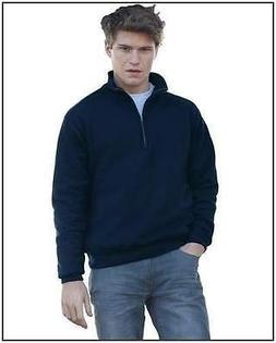 FELPA FRUIT OF THE LOOM MEZZA ZIP BLU - ABBIGLIAMENTO DA LAV