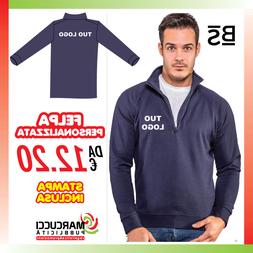 FELPA MEZZA ZIP UOMO Black Spider PERSONALIZZATA CON STAMPA 
