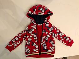 Felpa Mickey MOUSE ORIGINALE DISNEY TG 18 Mesi Zip Cappuccio