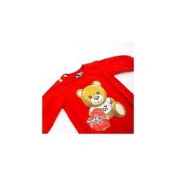 FELPA MOSCHINO NEONATO BAMBINO ROSSA MANICA LUNGA MAGLIA COT