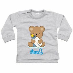 Felpa neonato personalizzata con nome baby bear