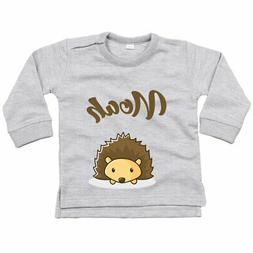 Felpa neonato personalizzata con nome baby riccio