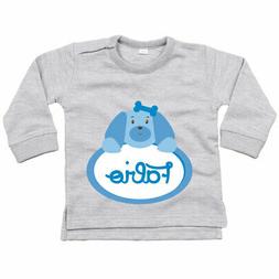 Felpa neonato personalizzata con nome cagnolino