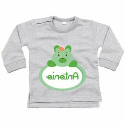 Felpa neonato personalizzata con nome castoro