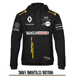 FELPA Nera cappuccio Scuderia Renault corsa Rally F1 fans Ca